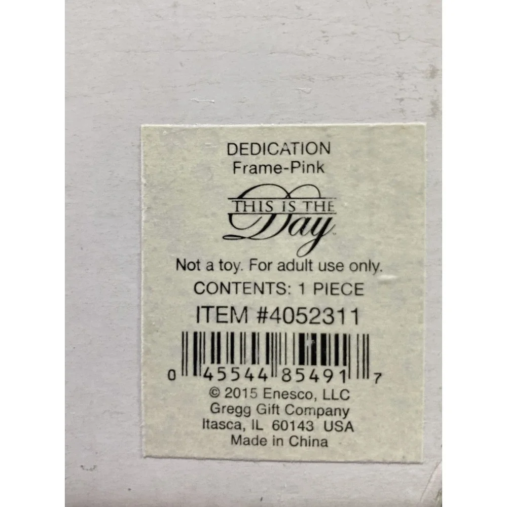Enesco Dedicated to the Lord Pink Ceramic‎ Baby Christening Picture Frame 4